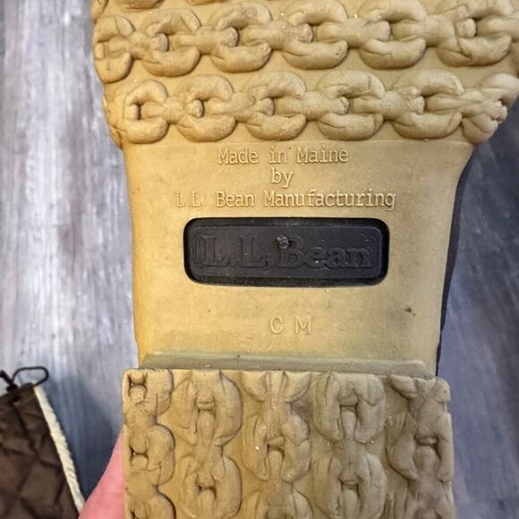 Vintage L.L. Bean Quilted Sherpa Lined Duck‎ Boots Womens Size 7M Pull On Rubber - Picture 12 of 12